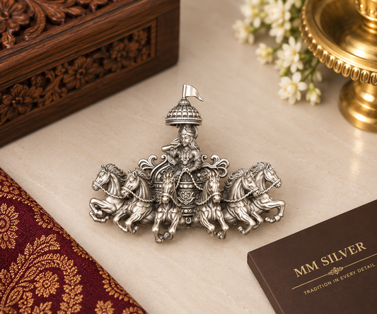 Silver Krishna Brooch