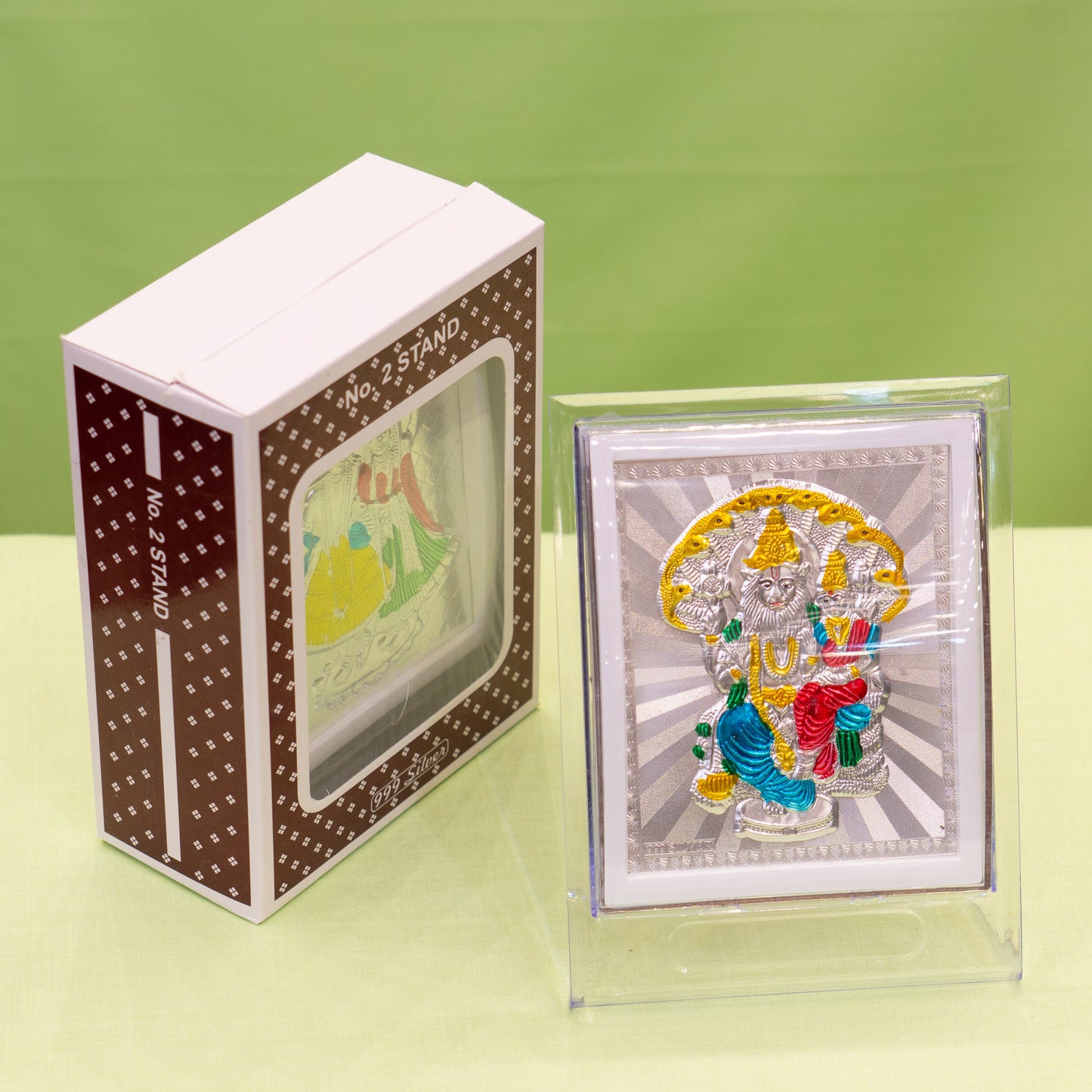 Silver Coated Lakshmi Narasimha Swamy Frame (No 2)