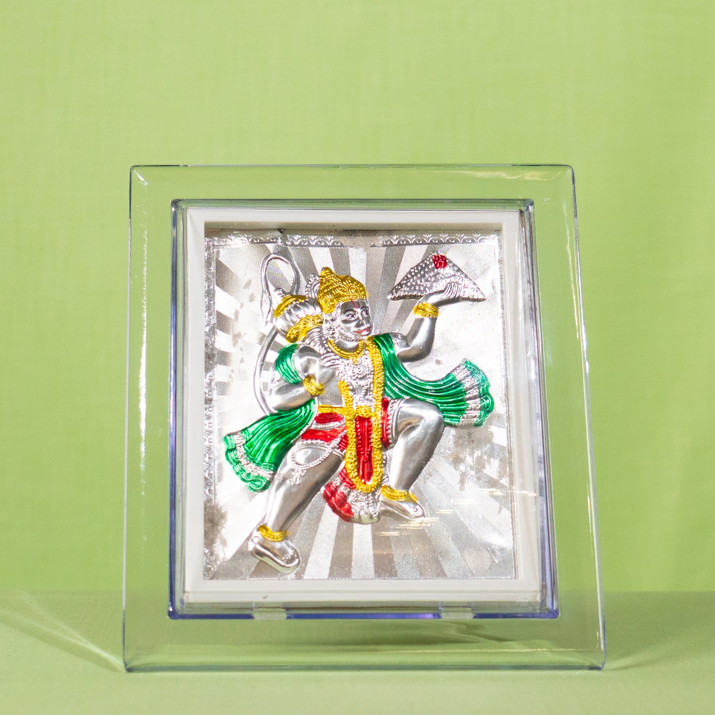 Silver Coated Hanuman Frame (No 3)