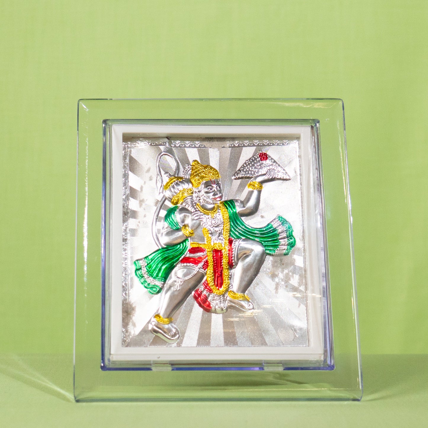 Silver Coated Hanuman Frame (No 3)