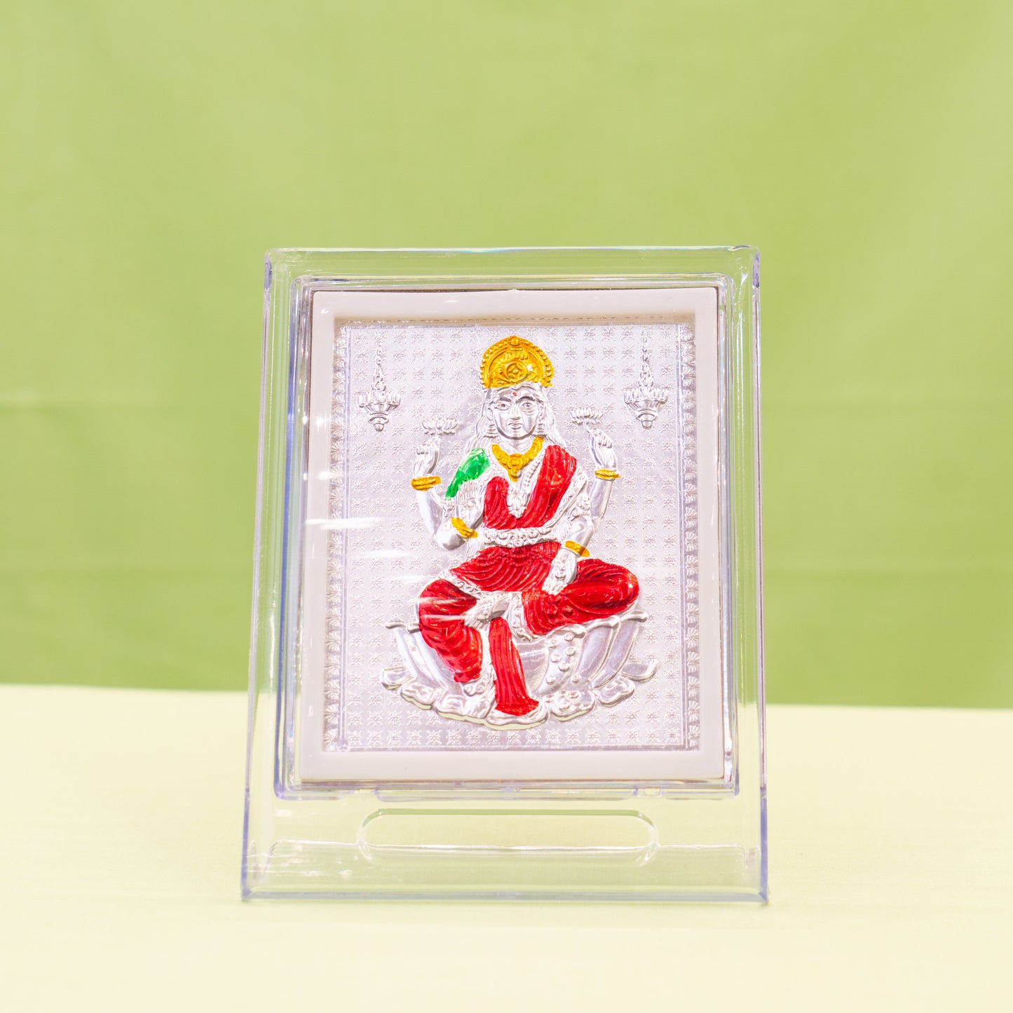 Silver Coated Lakshmi Devi Frame (No 2)