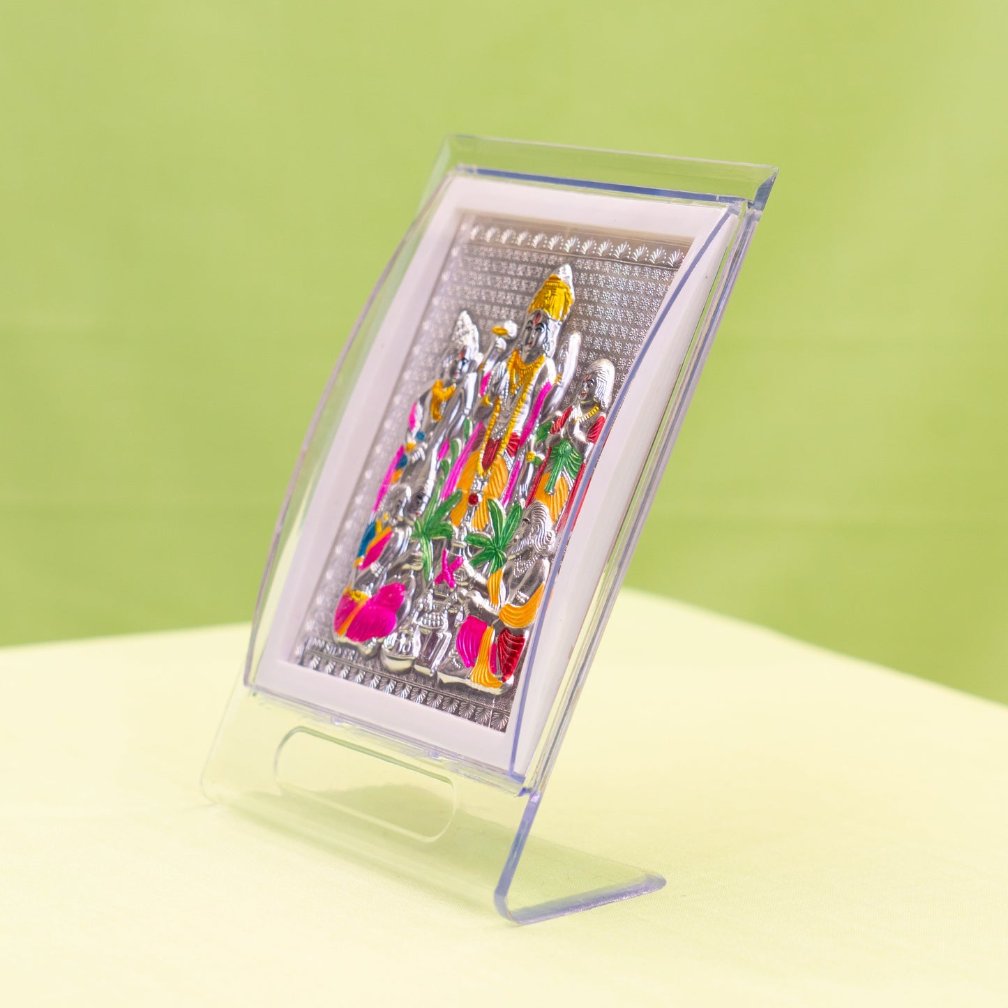 Silver Coated Satya Narayana Swamy Frame (No 2)