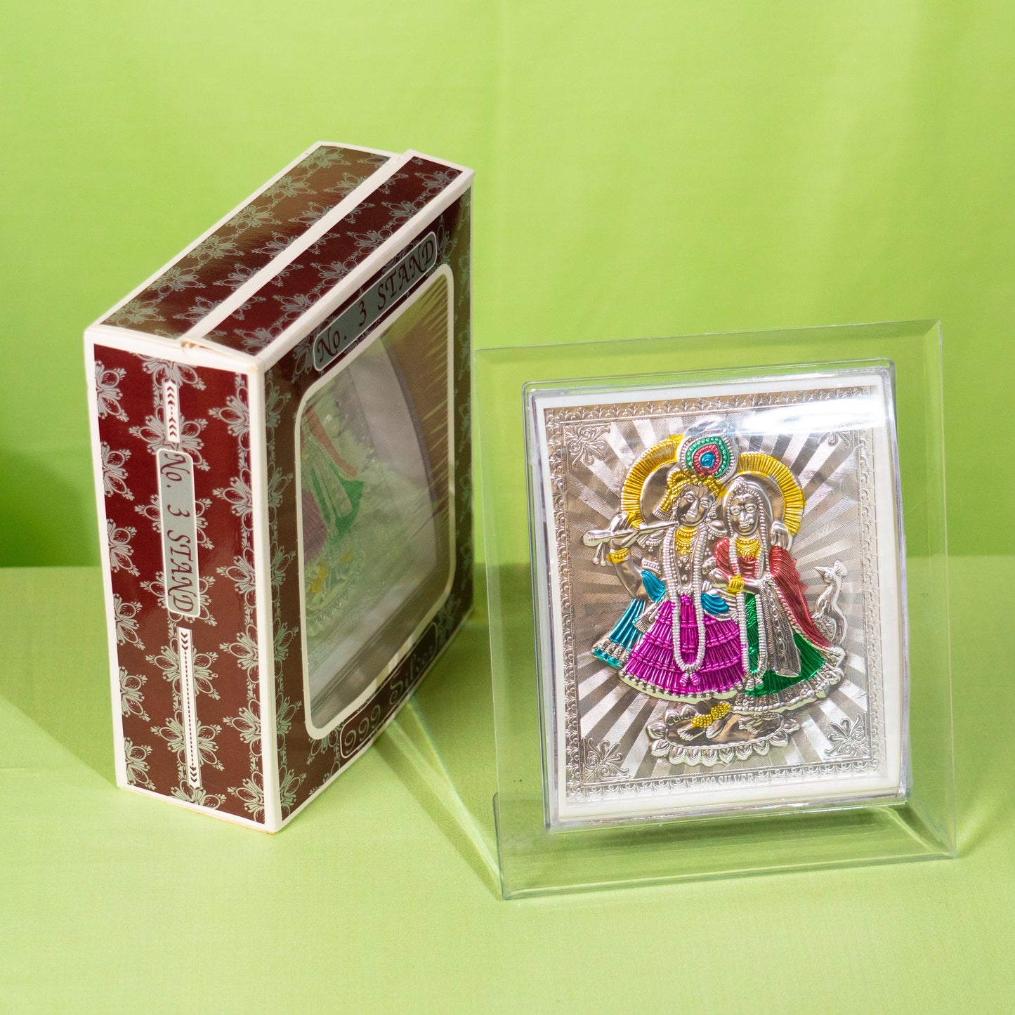 Silver Coated Radha Krishna Frame (No 3)