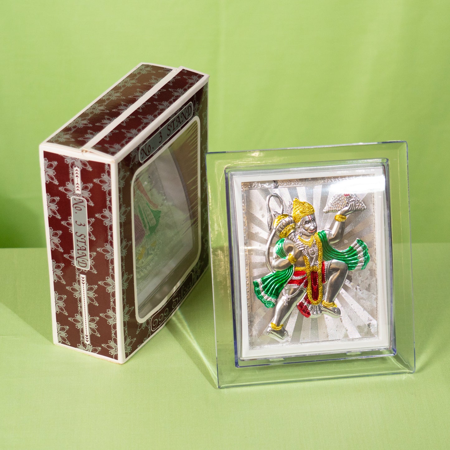 Silver Coated Hanuman Frame (No 3)