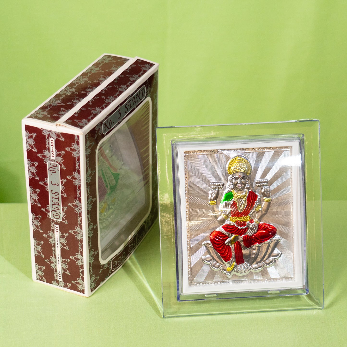 Silver Coated Lakshmi Devi Frame (No 3)