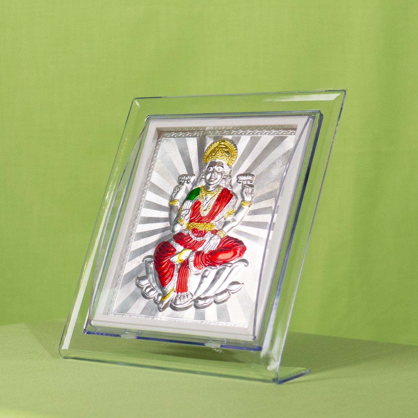 Silver Coated Lakshmi Devi Frame (No 3)