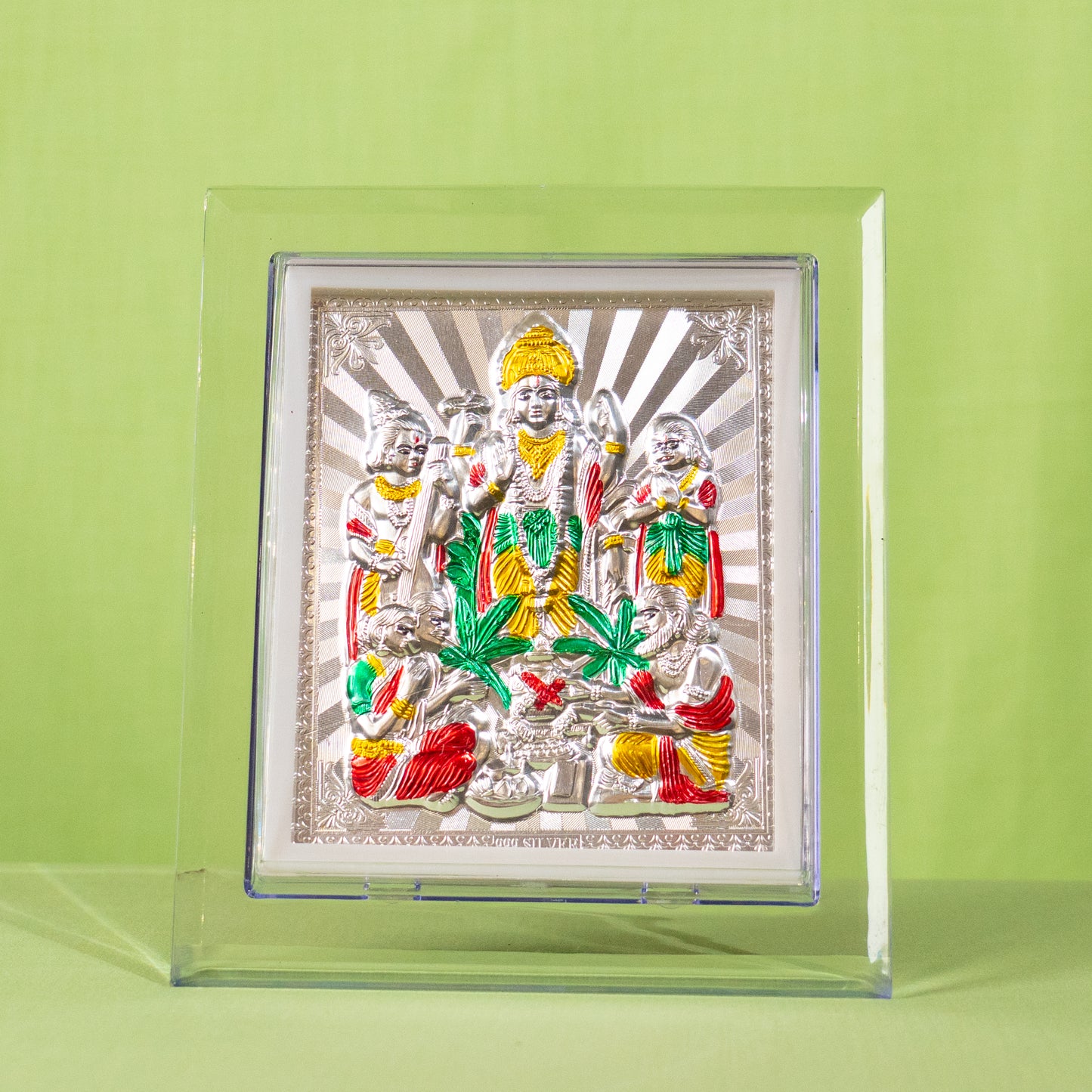 Silver Coated Satya Narayana Swamy Frame (No 3)