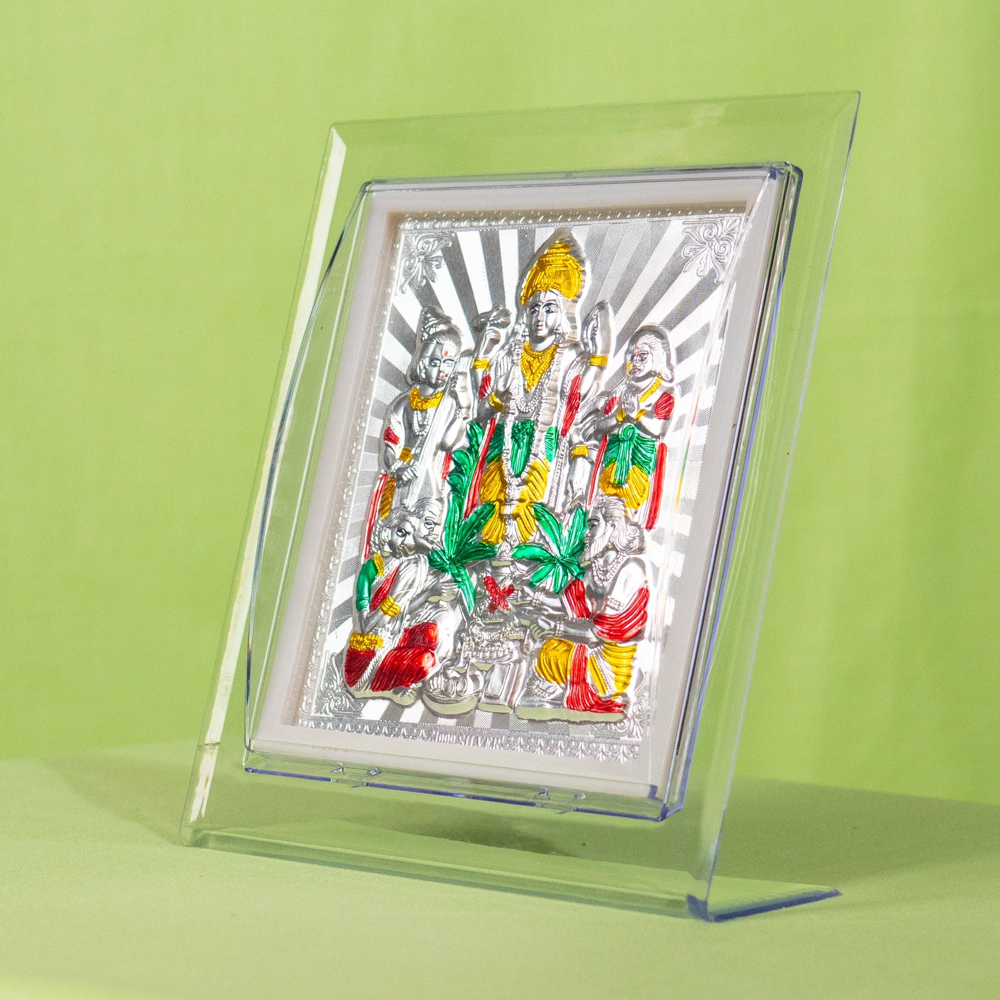 Silver Coated Satya Narayana Swamy Frame (No 3)