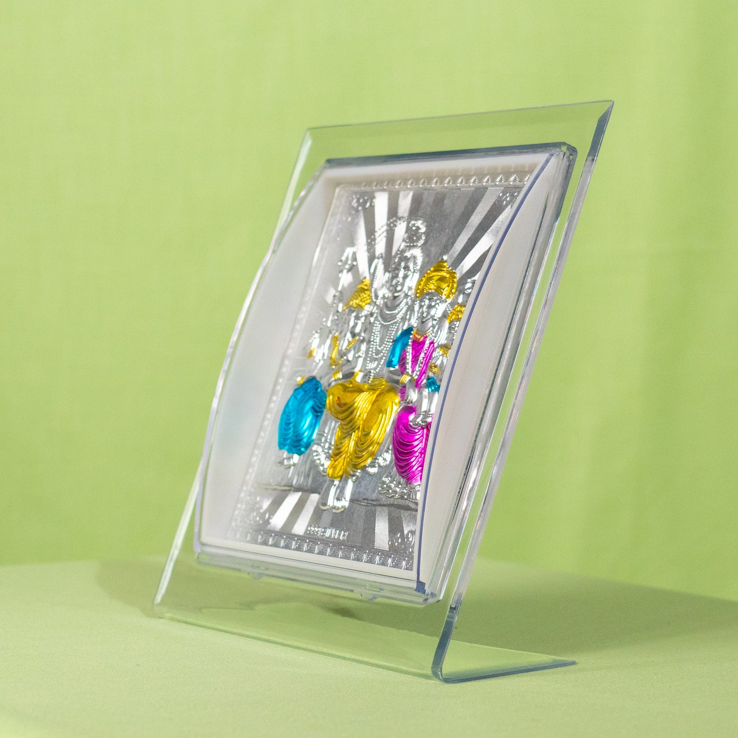 Silver Coated Shiva Family Frame (No 3)
