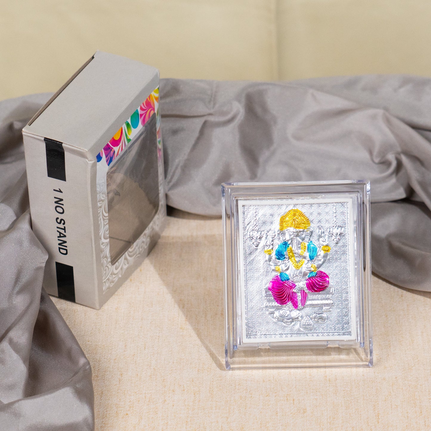 Silver Coated Ganesh Frame (No 1)