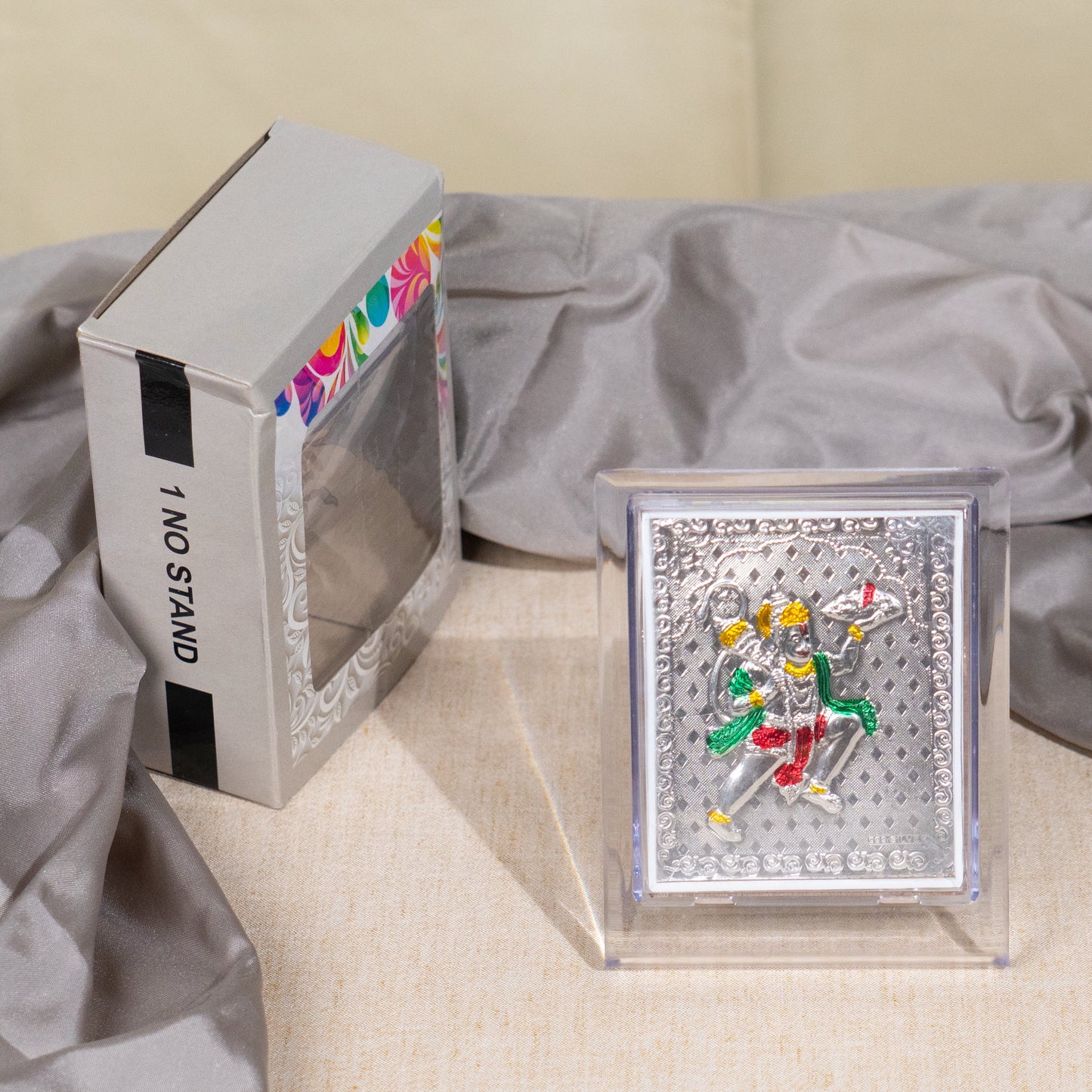 Silver Coated Hanuman Frame (No 1)