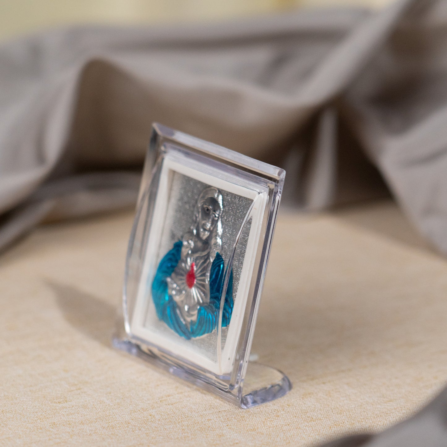 Silver Coated Jesus Frame (Mini)