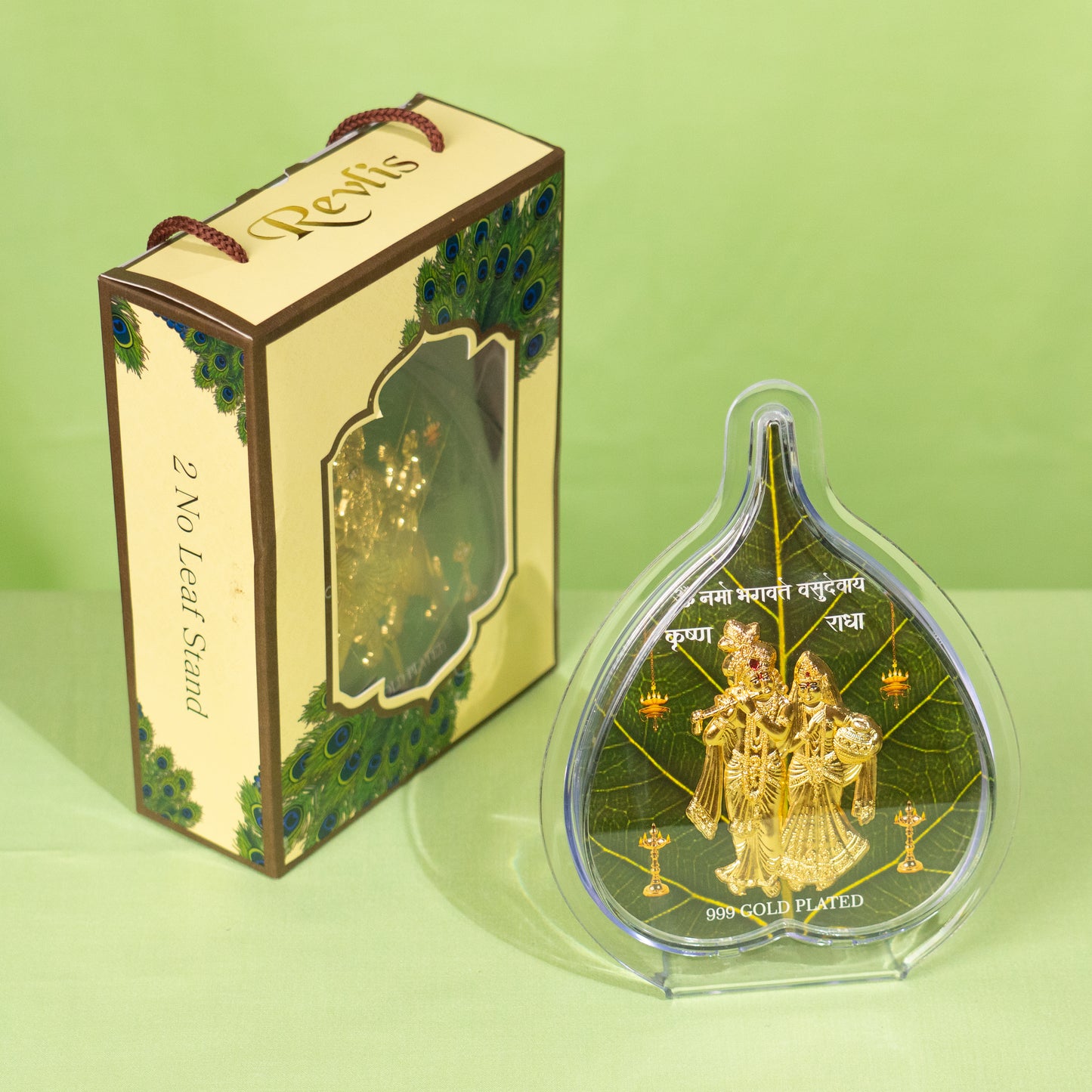 Gold Coated Radha Krishna Frame (No 2) Leaf