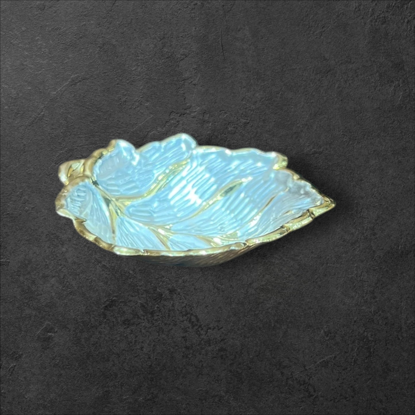 Gold Coated Leaf Bowl