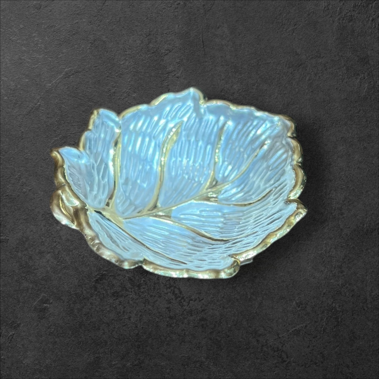 Gold Coated Leaf Bowl