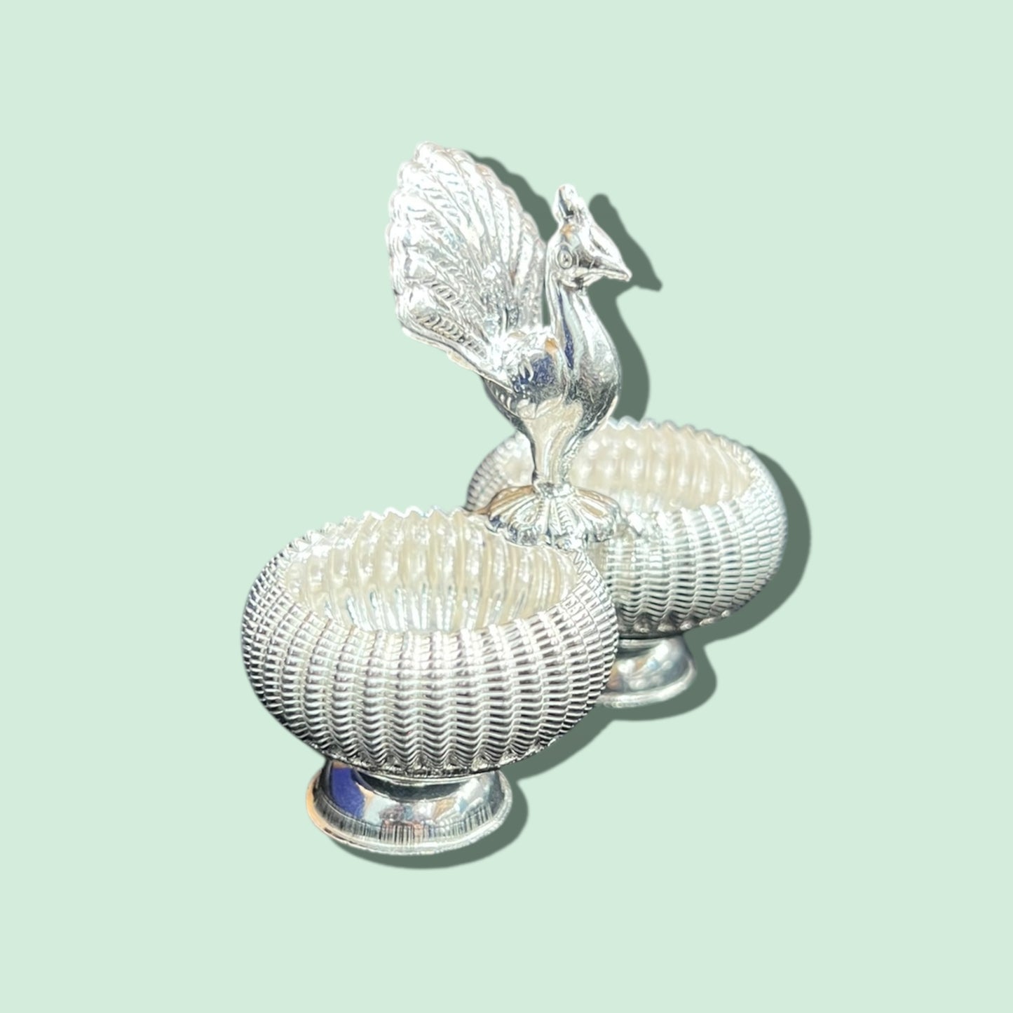PEACOCK 2 BOWL STAND