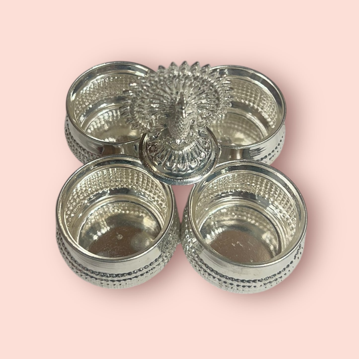 SILVER 4 BOWL STAND