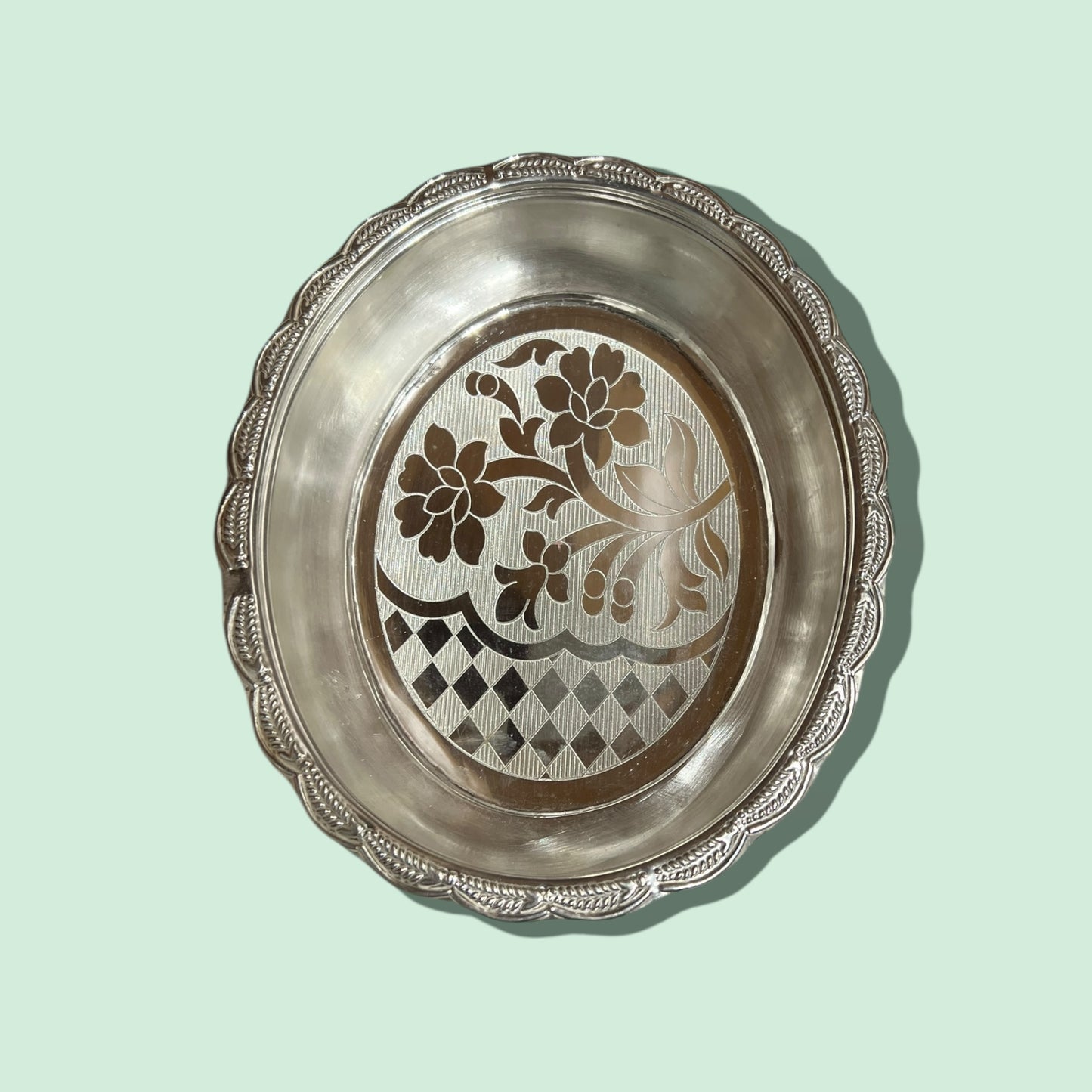 SILVER ELEPHANT LEG PLATE