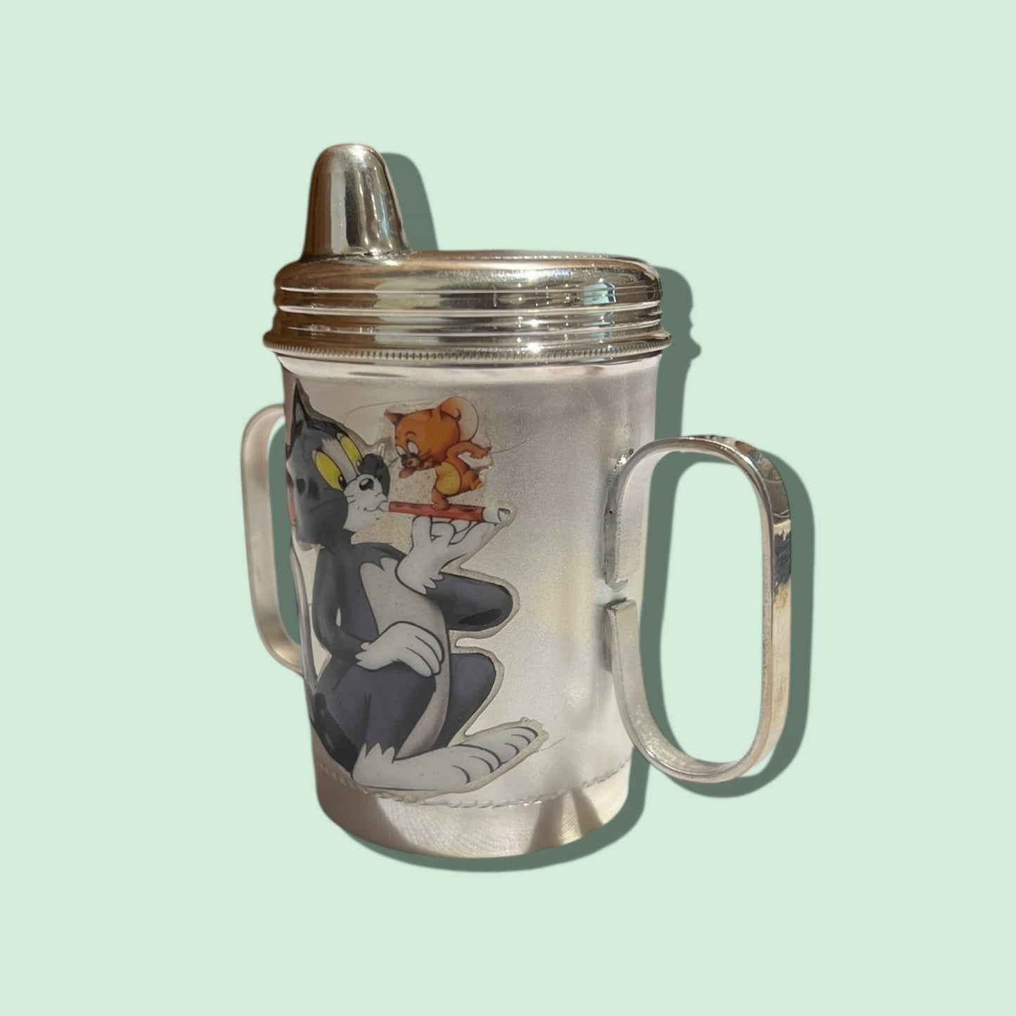 SILVER BABY SIPPERS