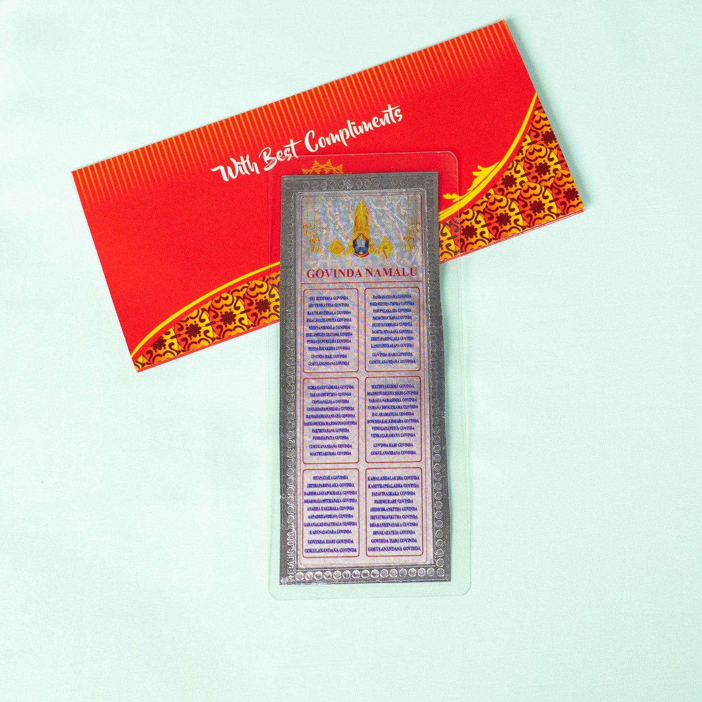 Silver Coated Govinda Namalu (English) Parayanam