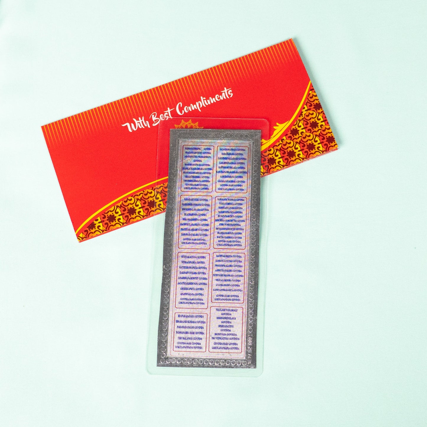 Silver Coated Govinda Namalu (English) Parayanam