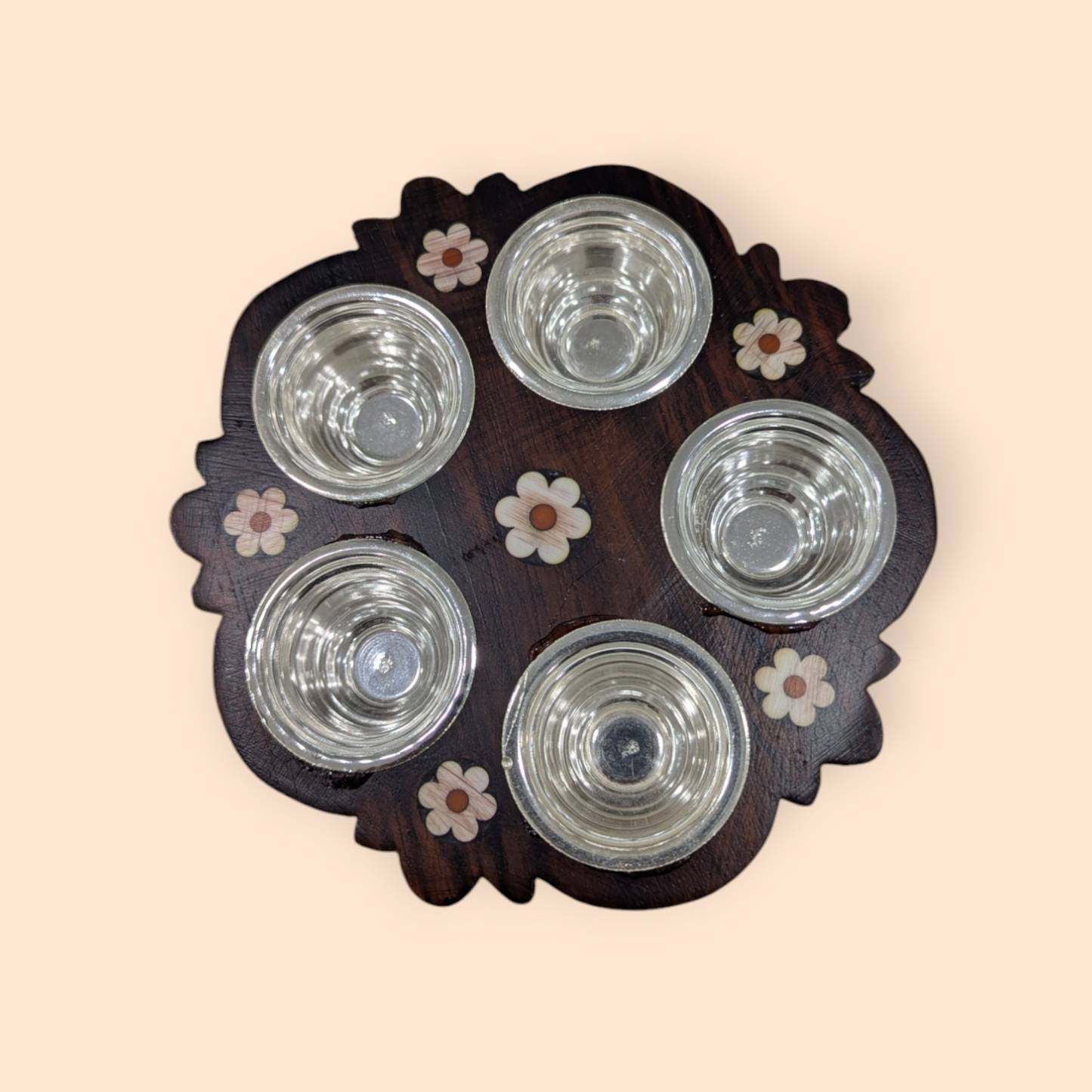 Silver Rosewood 5 Bowl stand