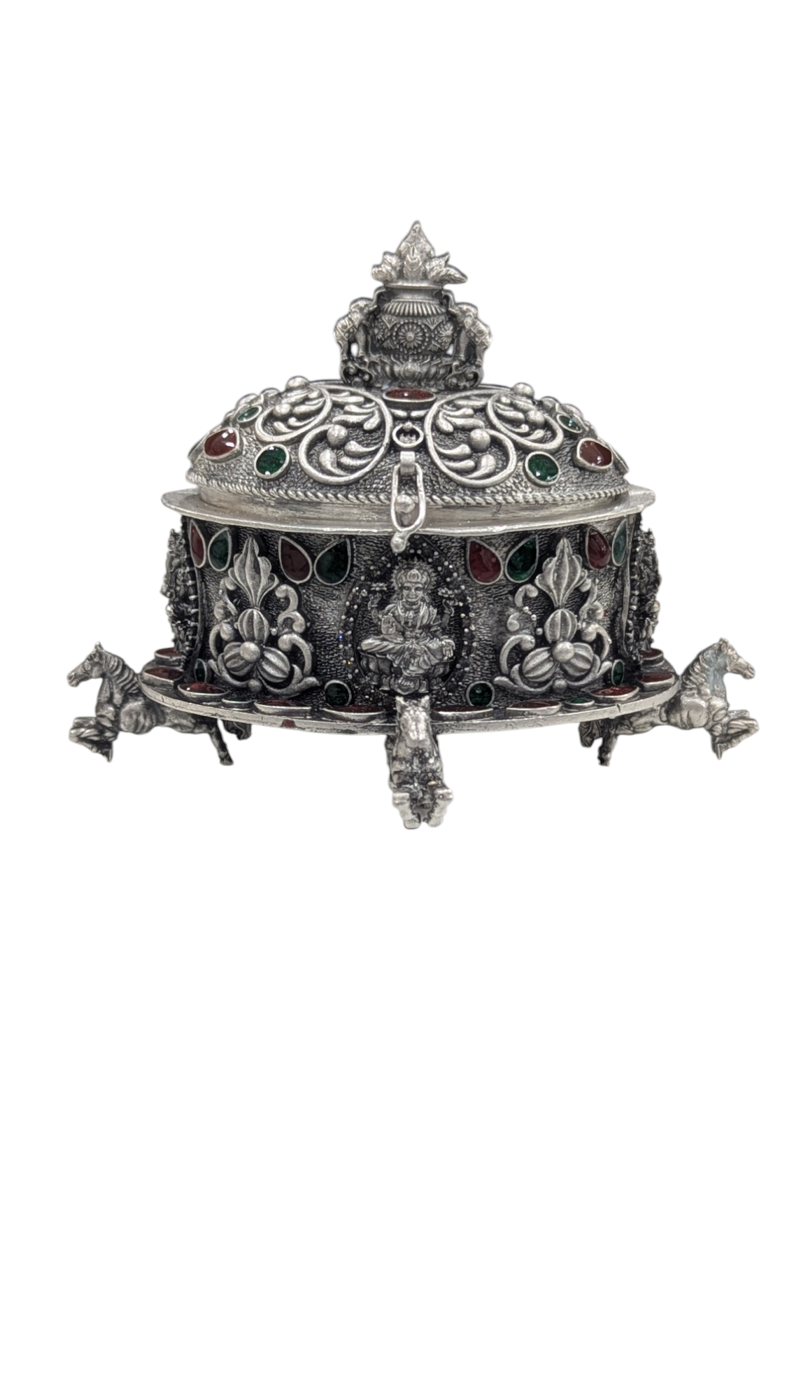 Emerald Antique Stone Kumkum Bharani