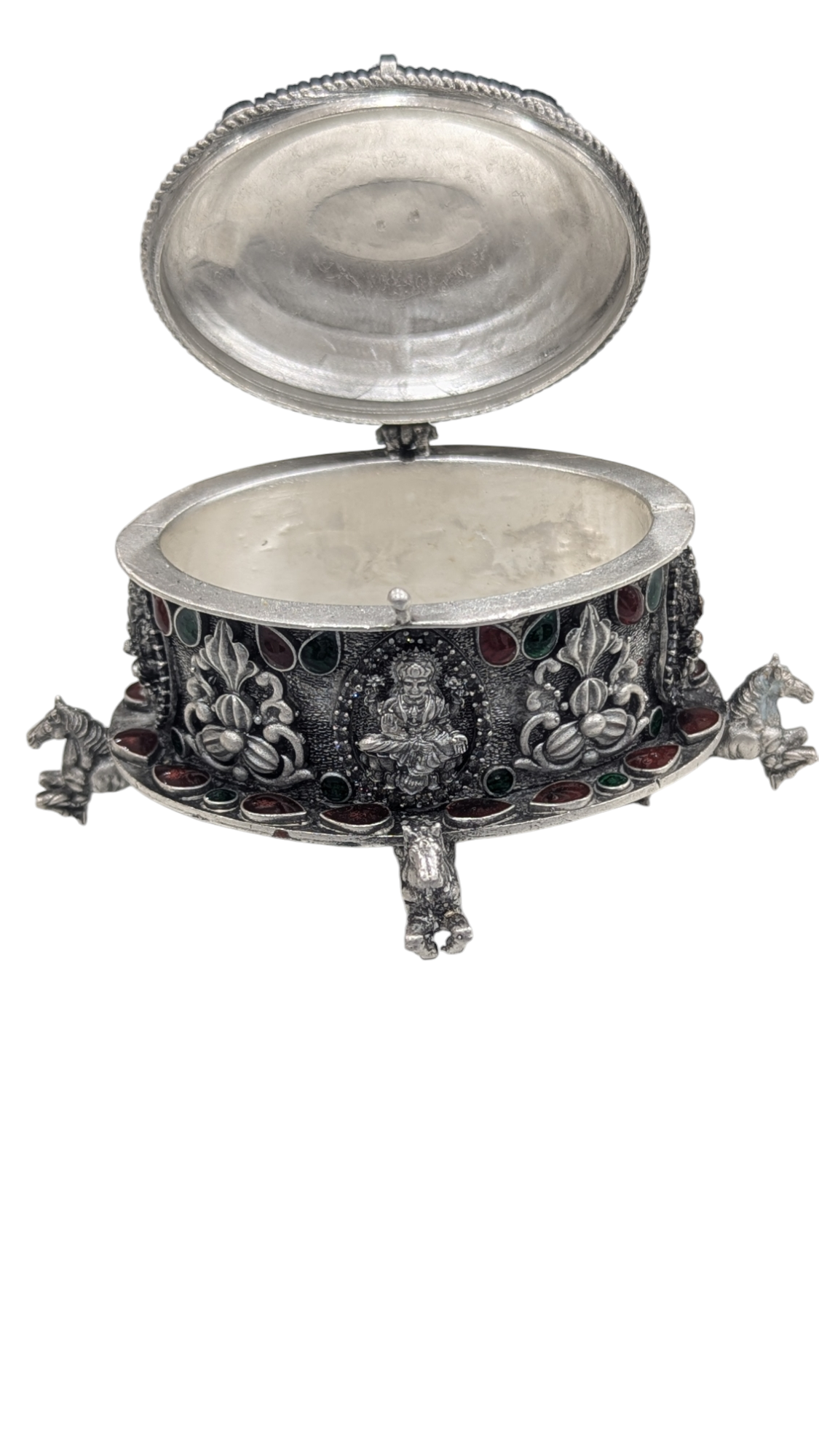 Emerald Antique Stone Kumkum Bharani