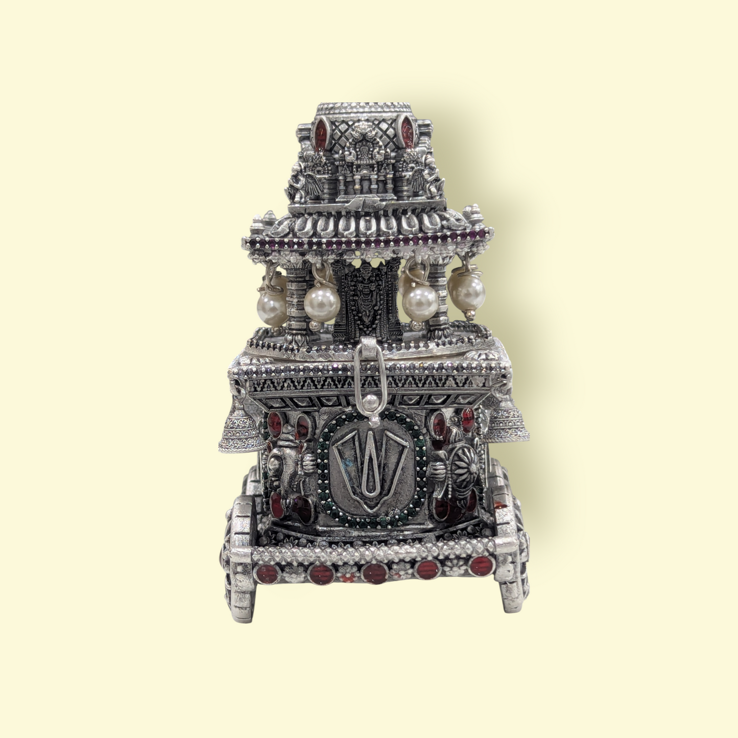 Emerald Antique Stone Kumkum Bharani