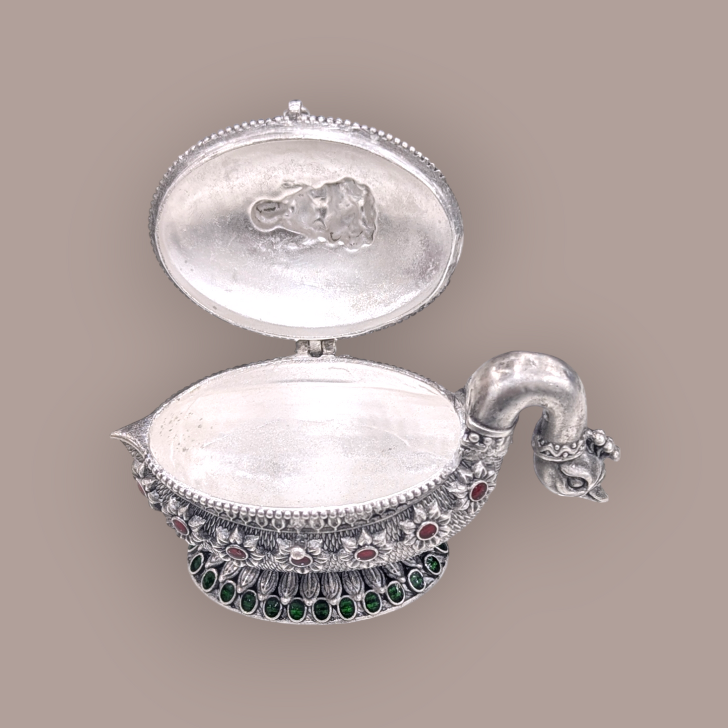 Emerald Antique Stone Kumkum Bharani