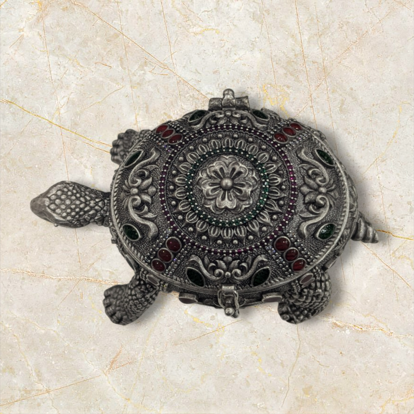 Emerald Antique Stone Kumkum Bharani