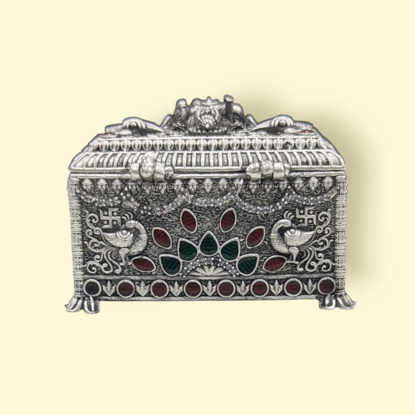 Emerald Antique Stone Kumkum Bharani