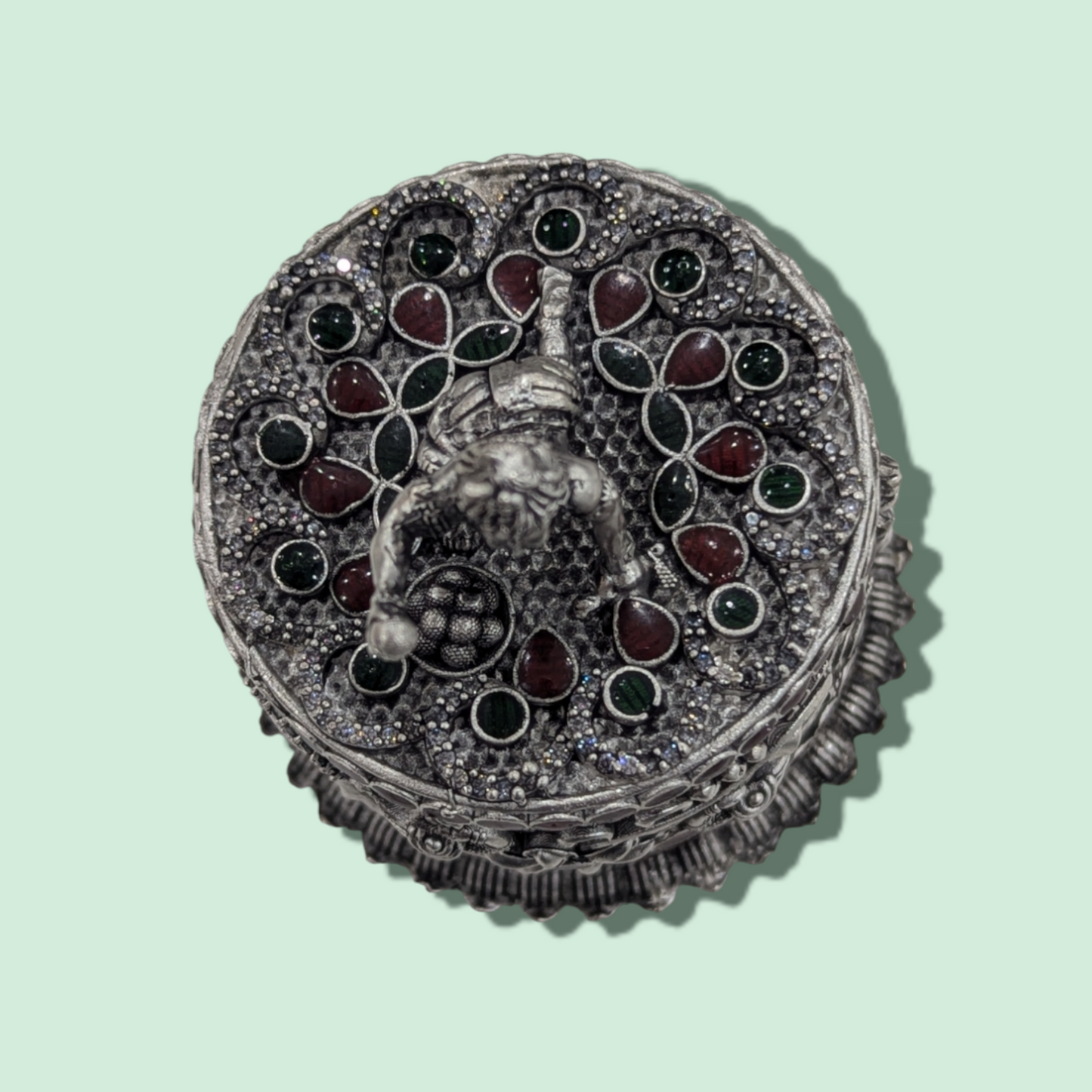 Emerald Antique Stone Kumkum Bharani