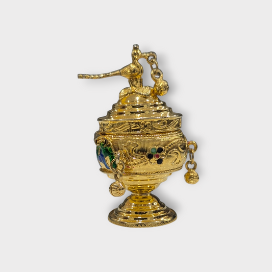 Gold Coated Silver Kumkum Bharani