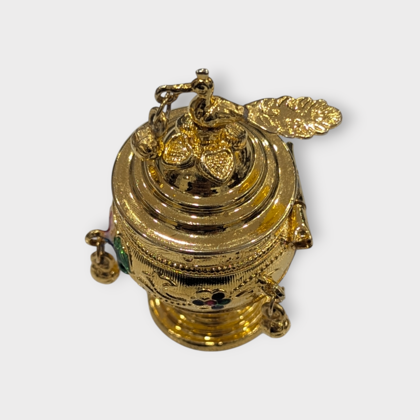Gold Coated Silver Kumkum Bharani