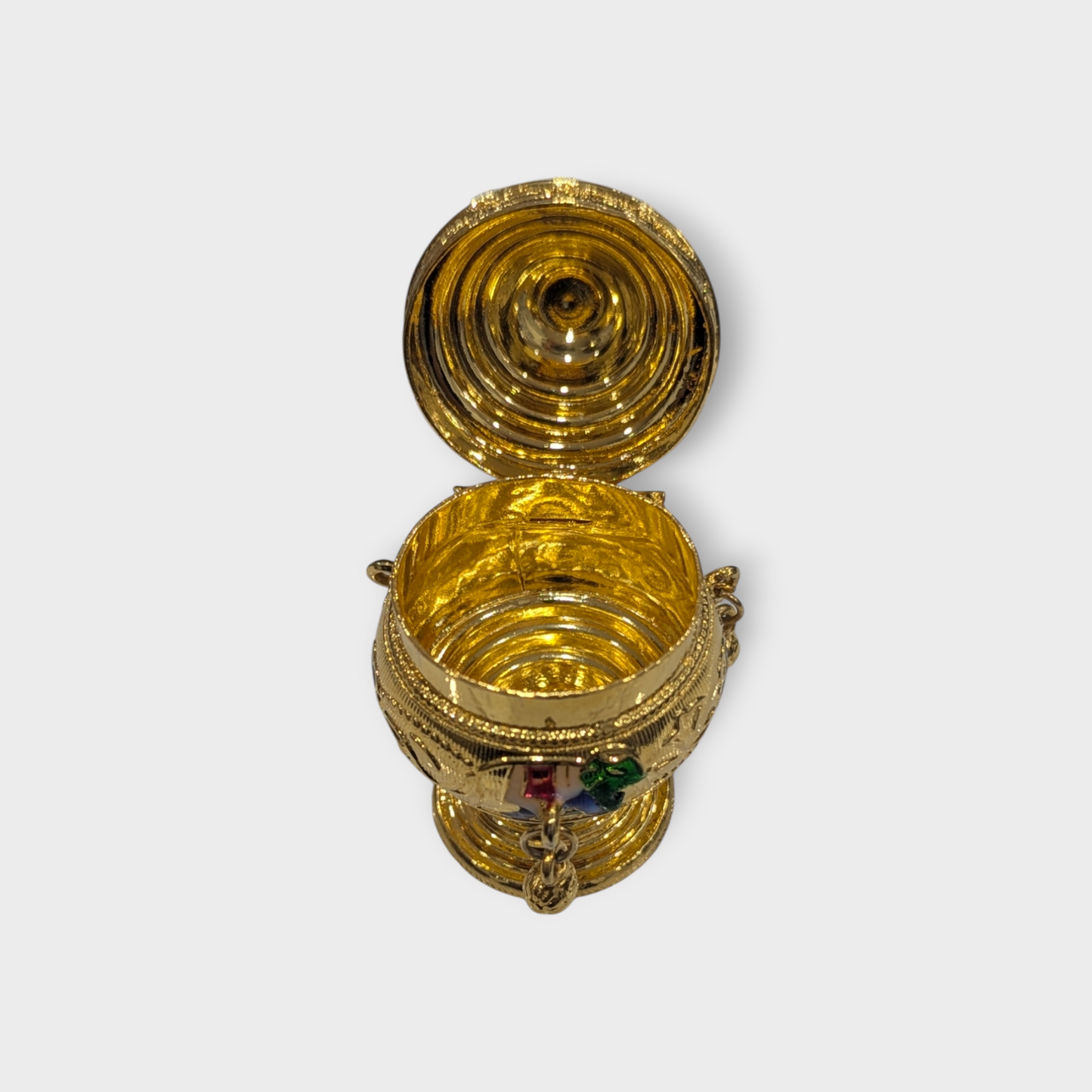 Gold Coated Silver Kumkum Bharani