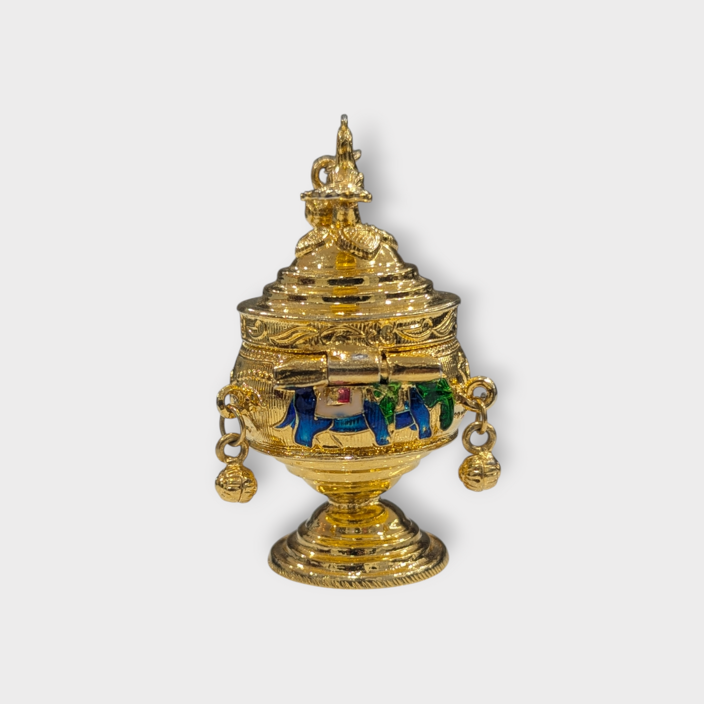 Gold Coated Silver Kumkum Bharani