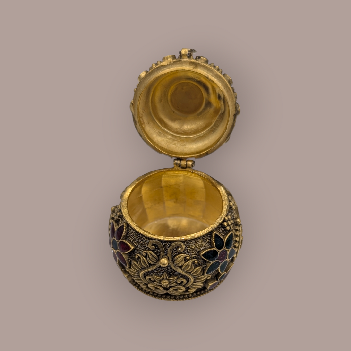 Enamil Gold Plated Kumkum Bharani