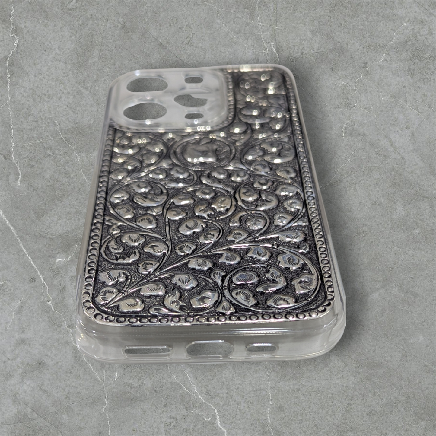 I Phone 15 Pro Silver Back Cover