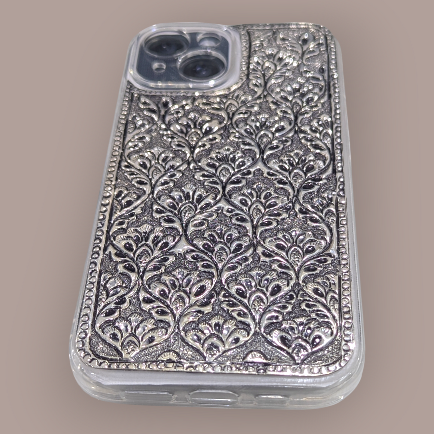 I Phone 15 Silver Back Cover