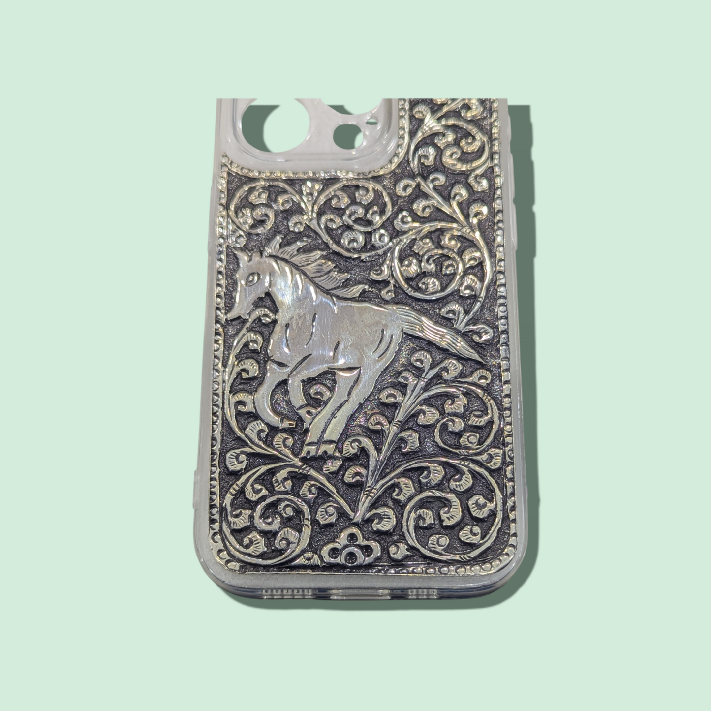 I Phone 15 Pro Silver Back Cover