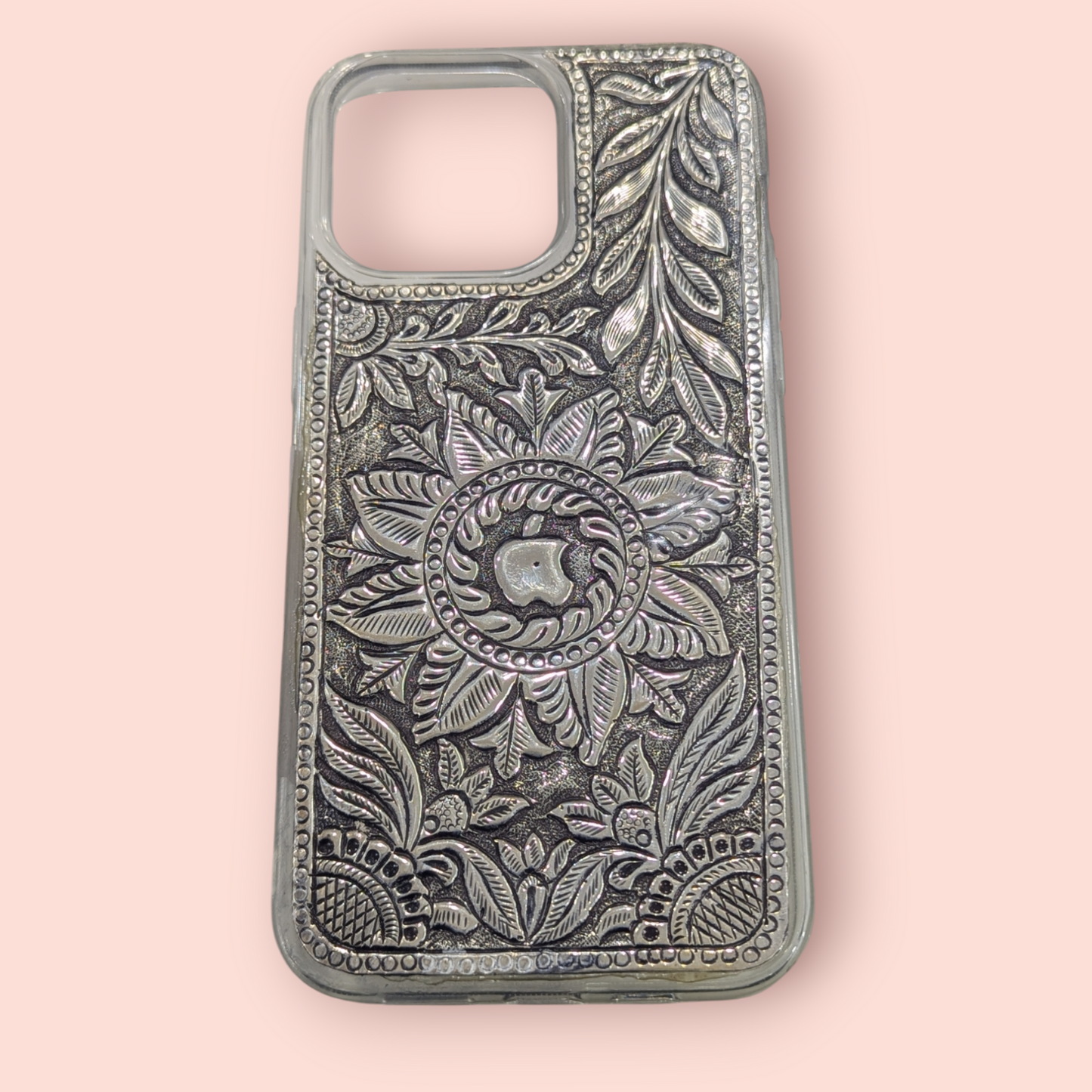 I Phone 15 Pro Max Silver Back Cover