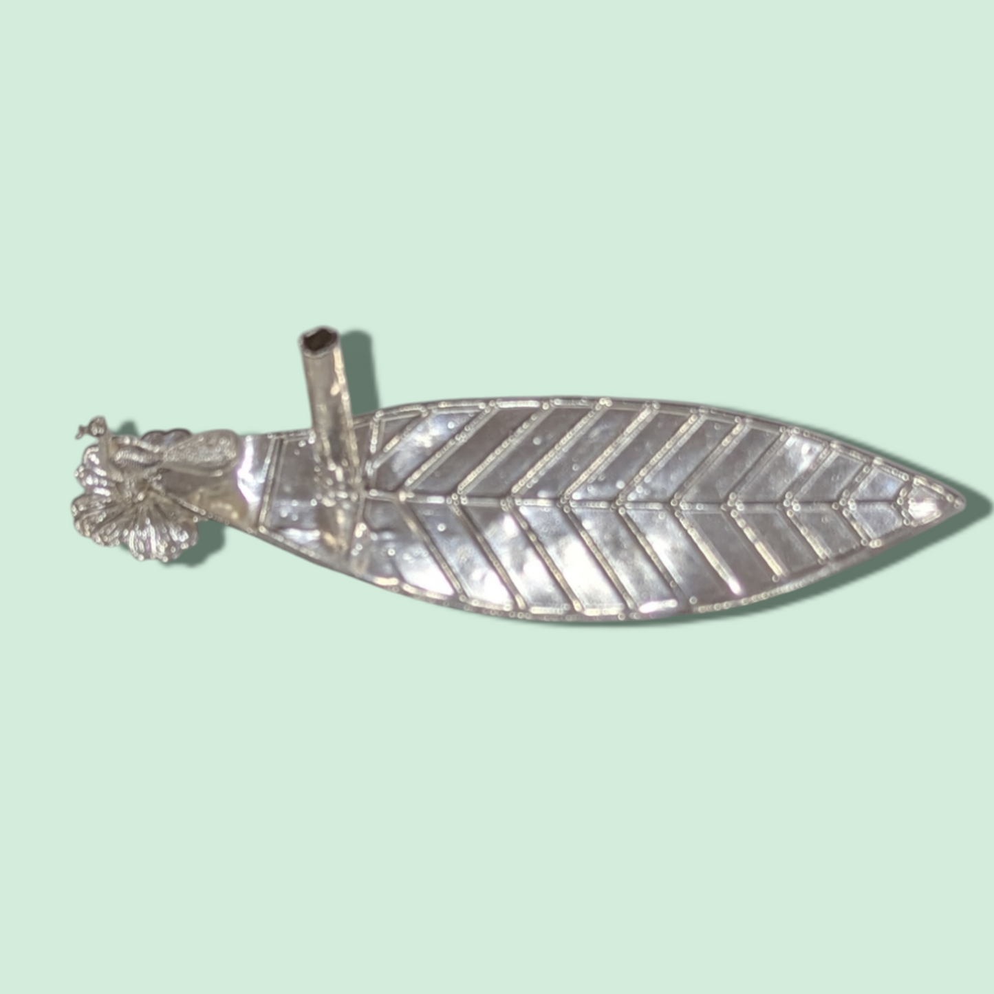 Silver Peacock Kaddi Stand
