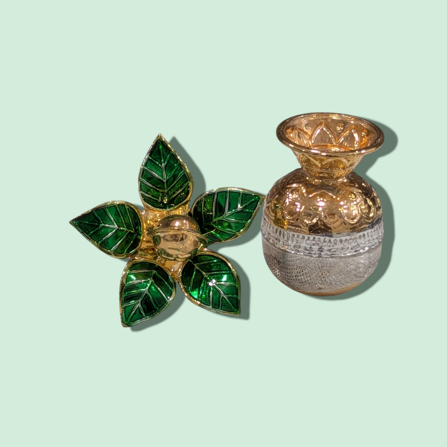 Silver Enamel Kalasam
