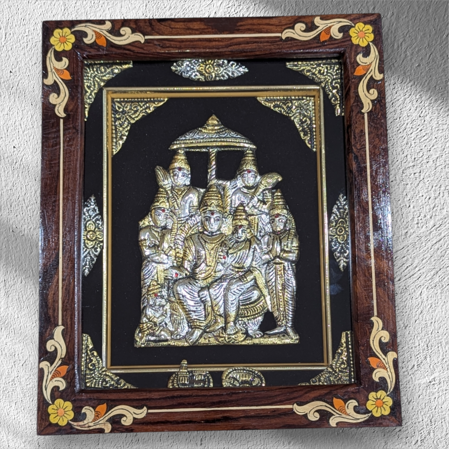 Silver Ram Pattabhishekam Rosewood Frame