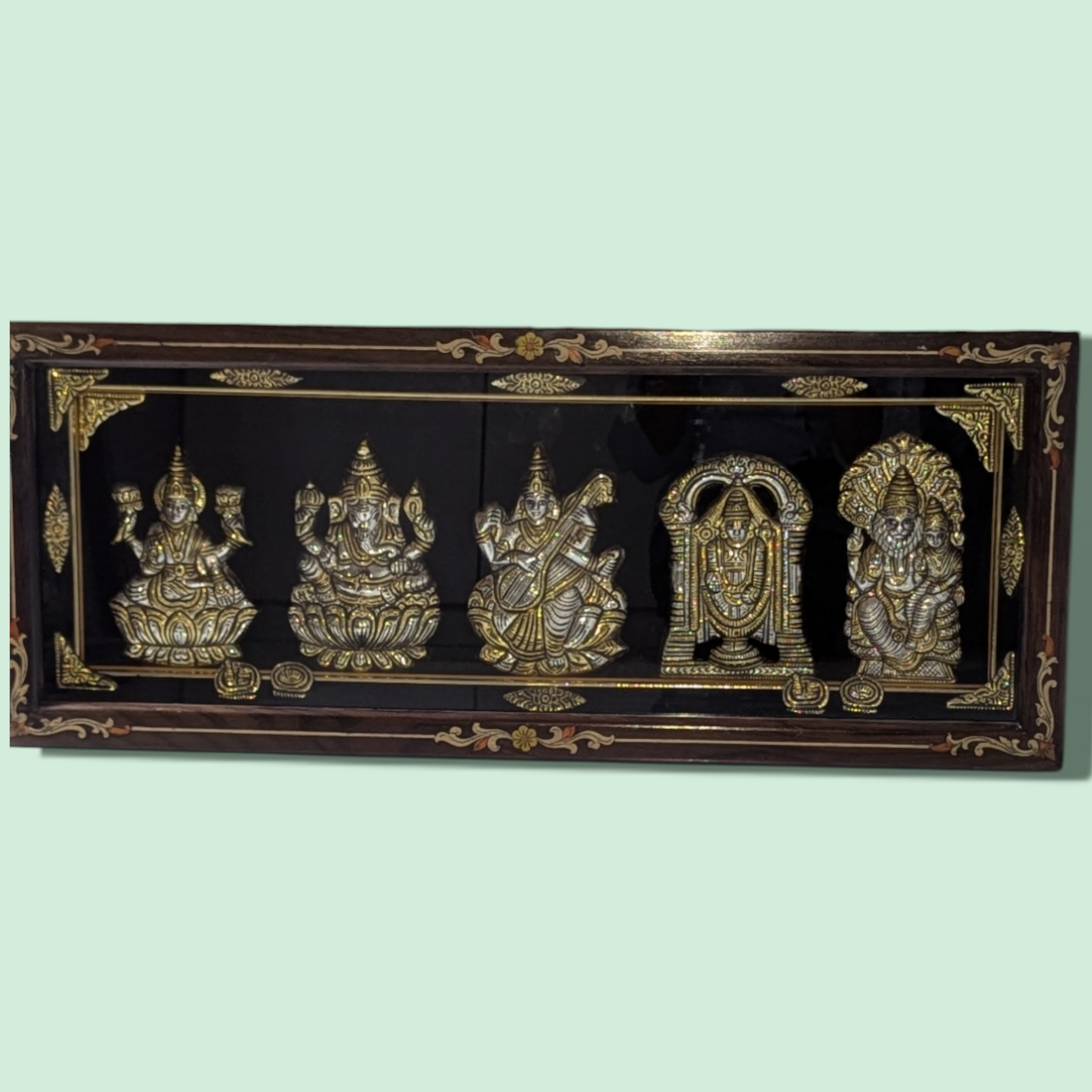 Silver 5 Gods Rosewood Frame