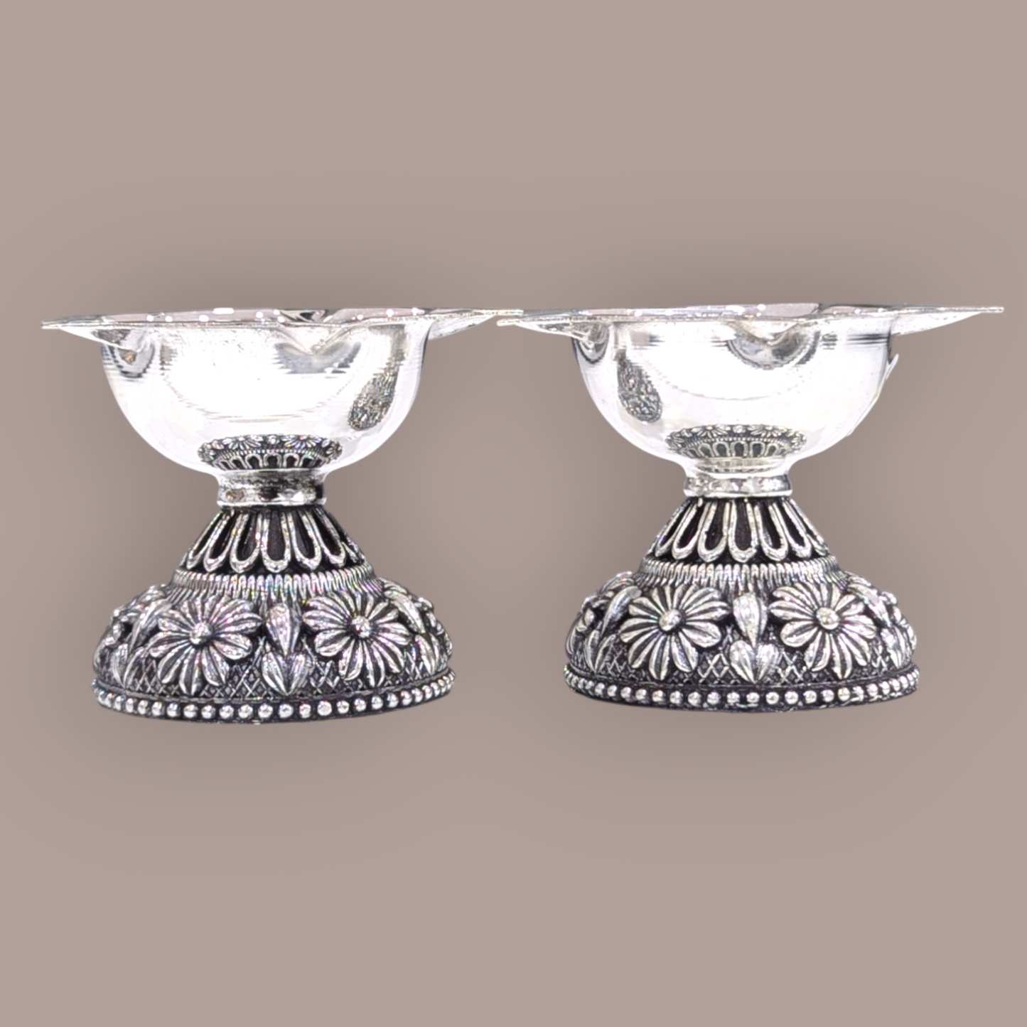 92.5 Silver Antique 5 star Diya
