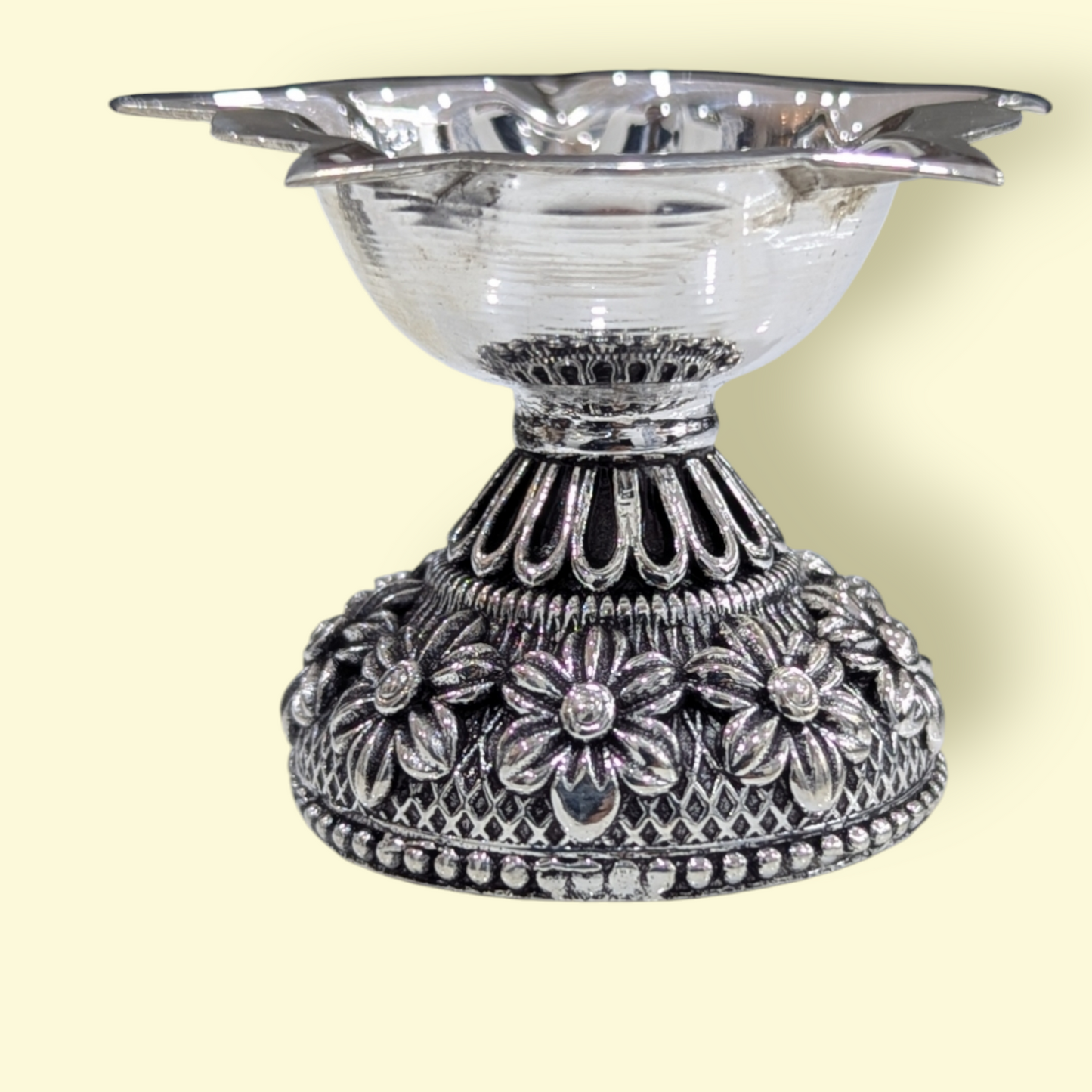 92.5 Silver Antique 5 Star Diya