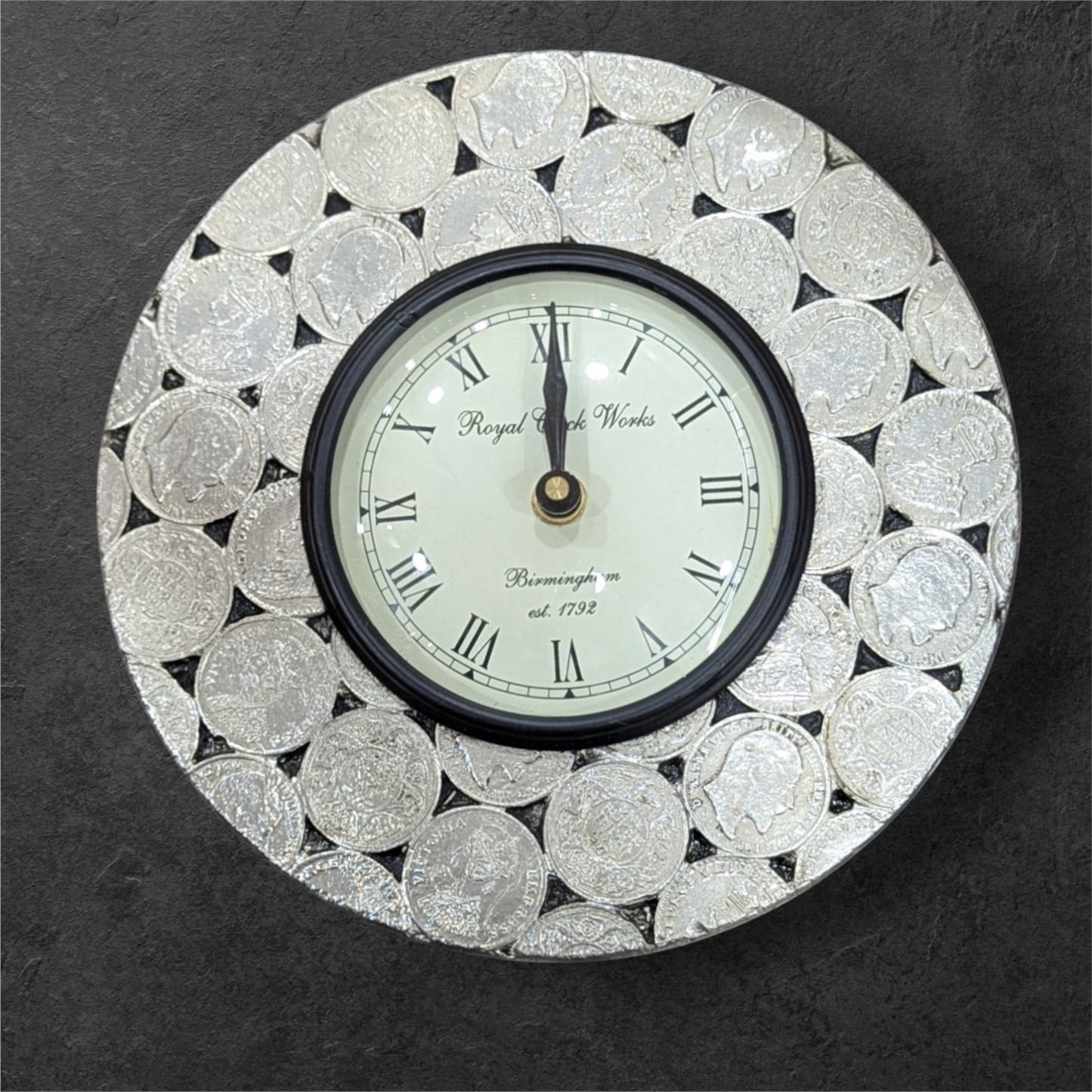 Silver Cladded Wall Clock