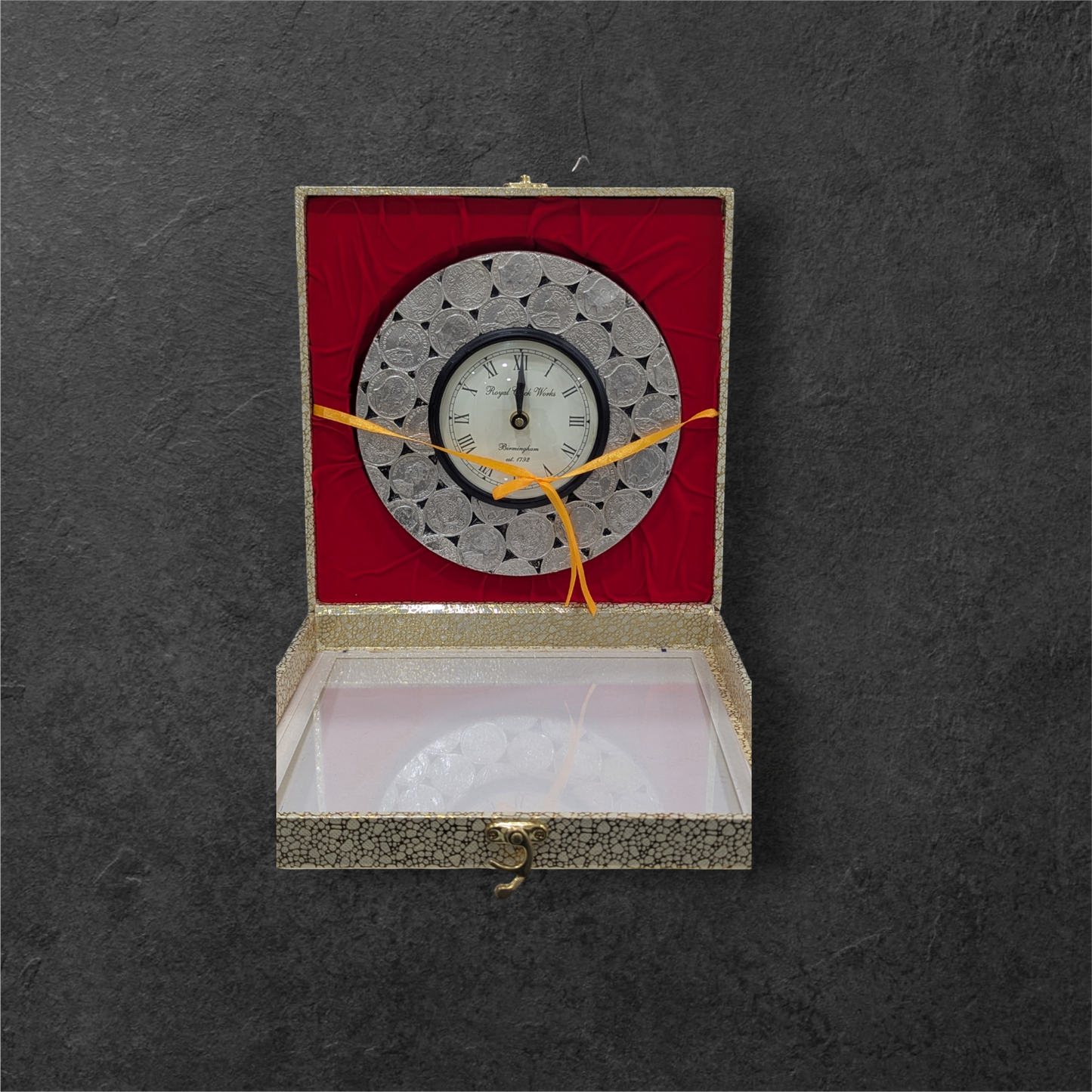 Silver Cladded Wall Clock